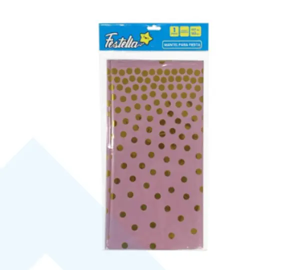 Mantel De Fiesta Chispiado Rosado