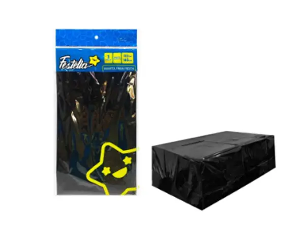 Mantel De Fiesta Metalizado Negro