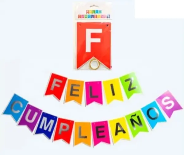 Banderin Feliz Cumpleaños Multicolor Mate