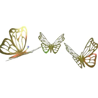 Mariposa 3d Dorada X12