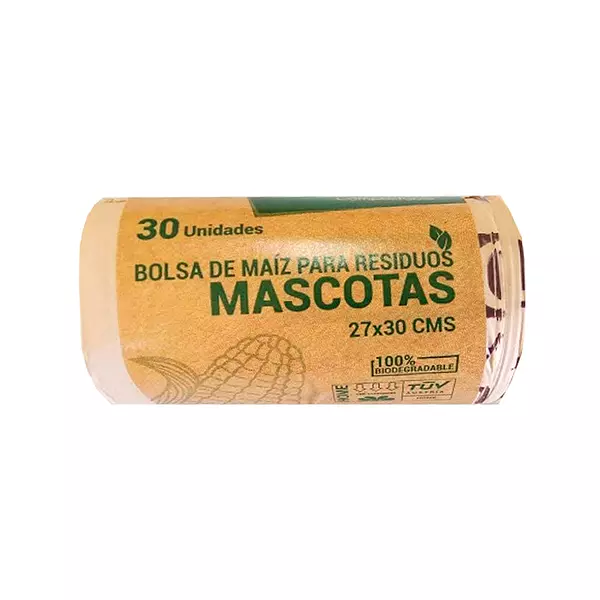 Bolsa De Maíz 100% Compostable Para Residuos De Mascota