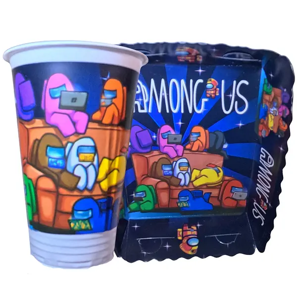 Platos Y Vasos Para Fiesta De Among Us