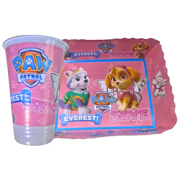 Platos Y Vasos Para Fiesta De Paw Patrol Skye Y Everest