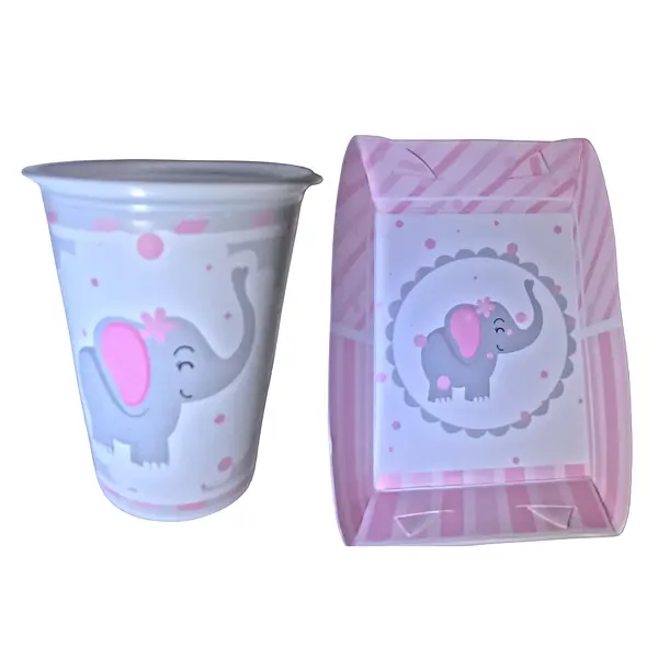 Platos Y Vasos Para Fiesta De Elefante Rosado
