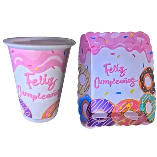 Platos Y Vasos Para Fiesta De Feliz Cumpleaños De Golosinas