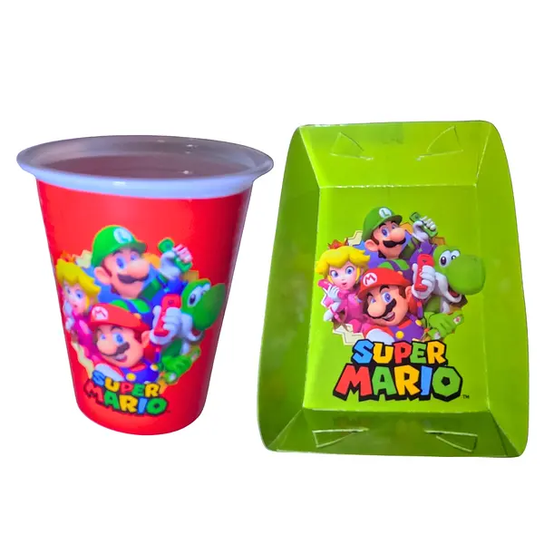 Platos Y Vasos Para Fiesta De Super Mario Bros Y Amigos