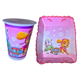 Platos Y Vasos Para Fiesta De Paw Patrol Rosado