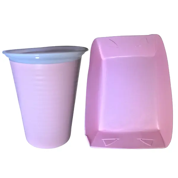 Platos Y Vasos Para Fiesta De Rosado Pastel