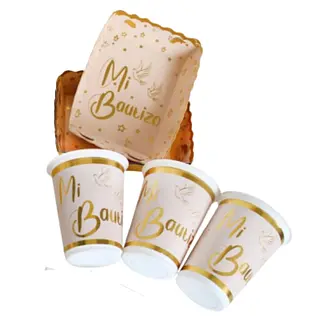 Platos Y Vasos Para Fiesta De Mi Bautizo