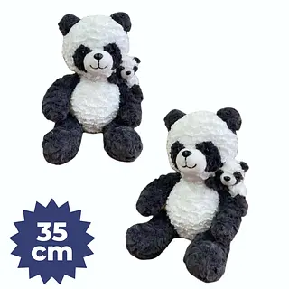 Peluche De Oso Panda Con Mini Panda Q1155-25