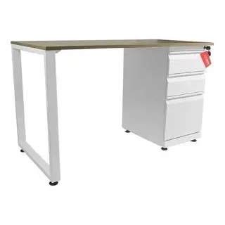 Escritorio De 1.50 X 60 Con Base, Faldero Y Cajonera