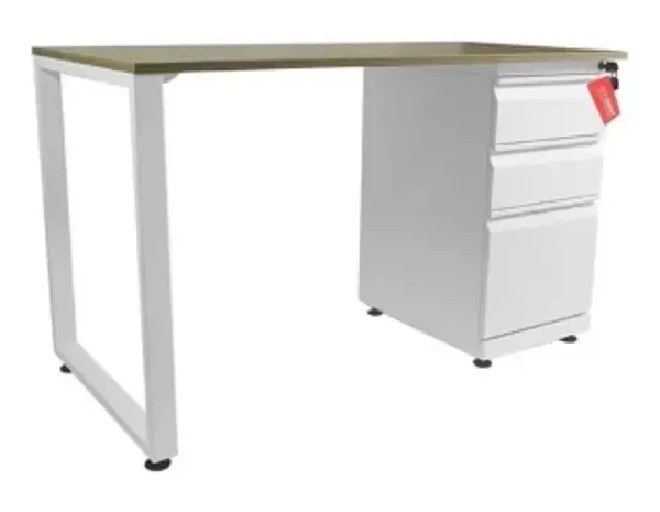 Escritorio De 1.50 X 60 Con Base, Faldero Y Cajonera