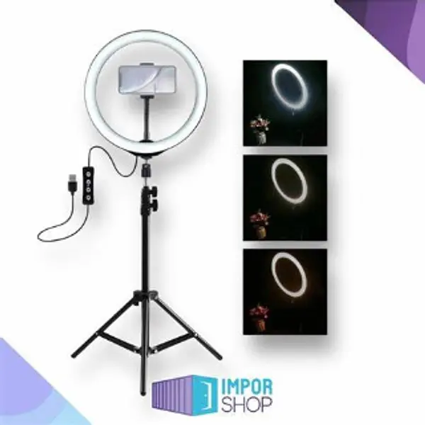 Aro De Luz 26cm+Tripode 2.1mts Jaltech