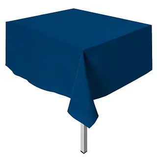 Mantel Unicolor Plastico Rectangular Azul Naval