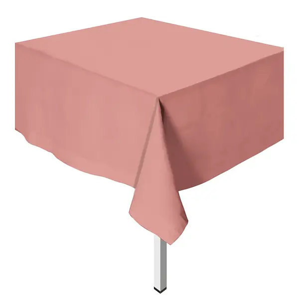 Mantel Unicolor Plastico Rectangular Oro Rosa