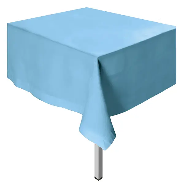Mantel Unicolor Plastico Rectangular Azul Pastel