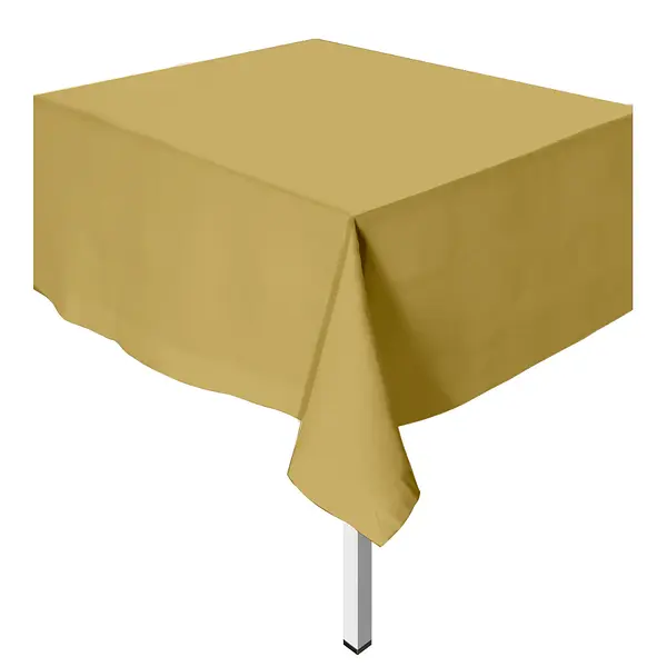 Mantel Unicolor Plastico Rectangular Dorado Oro