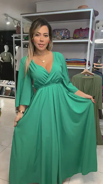 Vestido Verde – Estilo Fresco Y Sofisticado