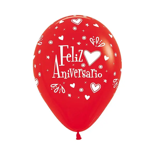 Globo Sempertex Fashion Rojo Infinity Aniversario