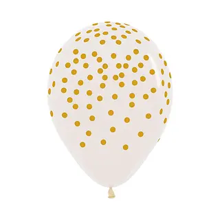 Globo Sempertex Fashion Cristal Infinity Confetti Dorado