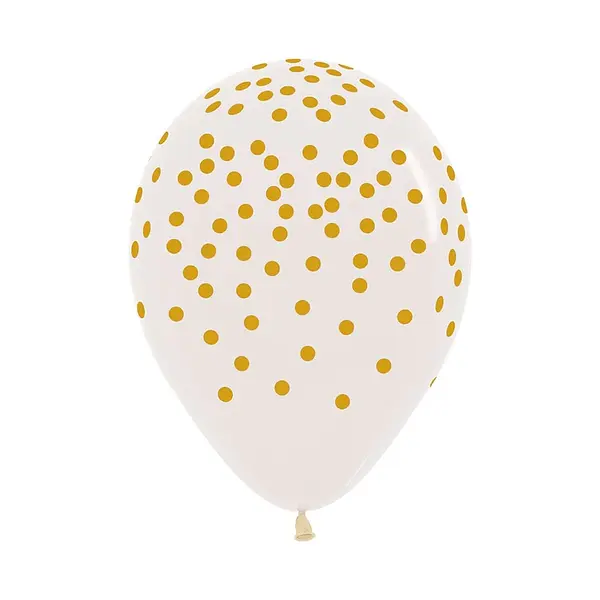 Globo Sempertex Fashion Cristal Infinity Confetti Dorado