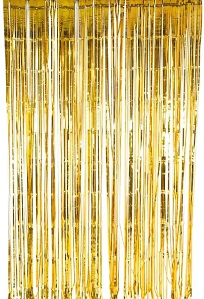 Cortina De Tiras Dorada