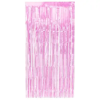 Cortina De Tiras Rosado Pastel