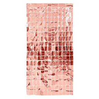 Cortina De Cuadros Rosada Metalizada