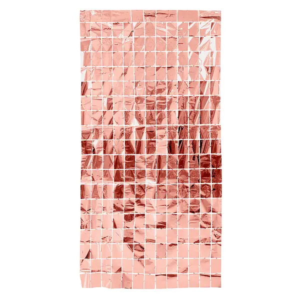 Cortina De Cuadros Rosada Metalizada