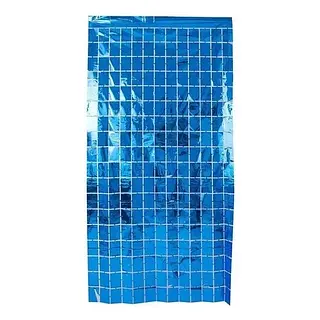 Cortina De Cuadros Azul Rey