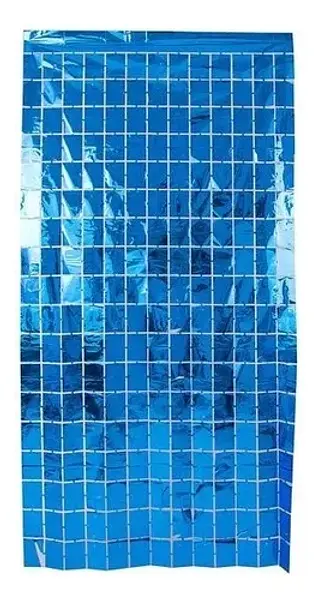 Cortina De Cuadros Azul Rey