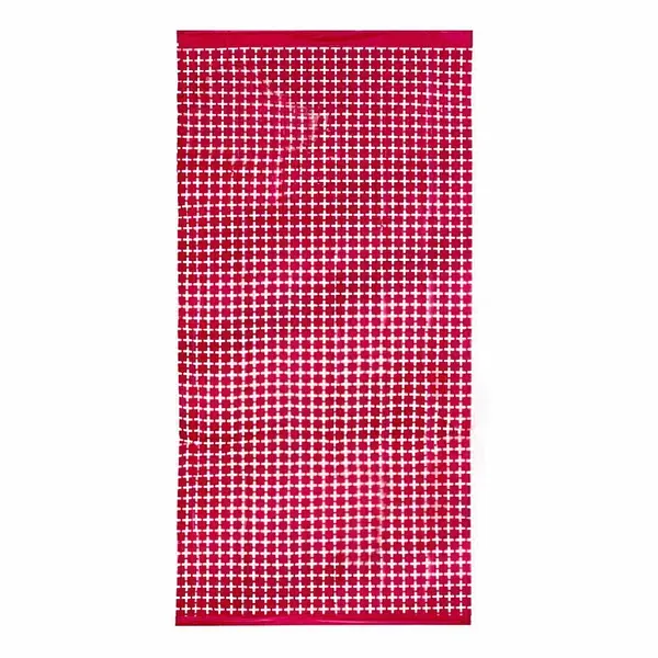 Cortina De Cuadrados Pequeños Rojos