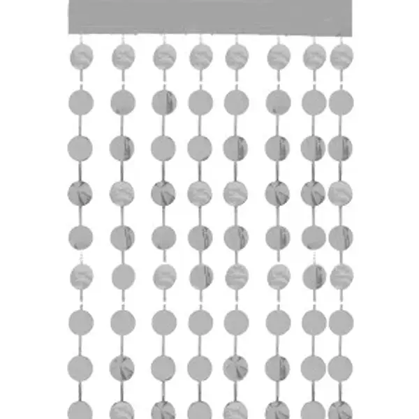 Cortina De Circulos Plateada
