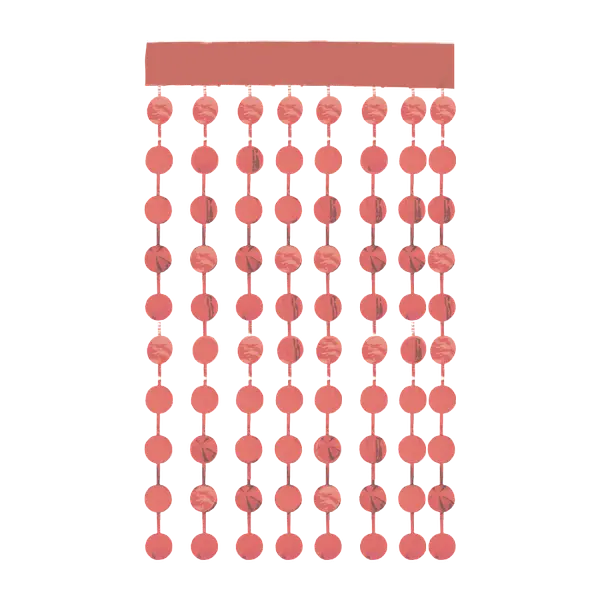 Cortina De Circulos Oro Rosa