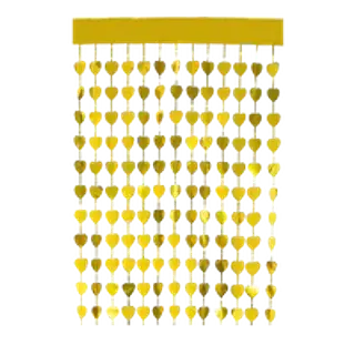 Cortina De Corazon Dorada