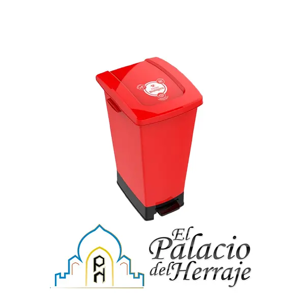 Basurera Papelera Pedal 36l Roja - Np Corbe