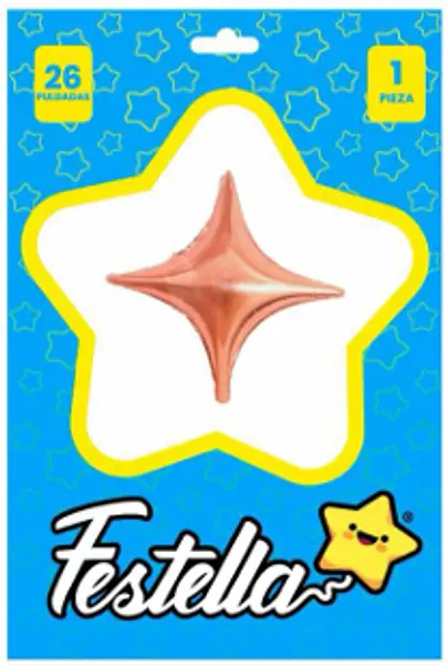 Globo Estrella Palo Rosa 26''