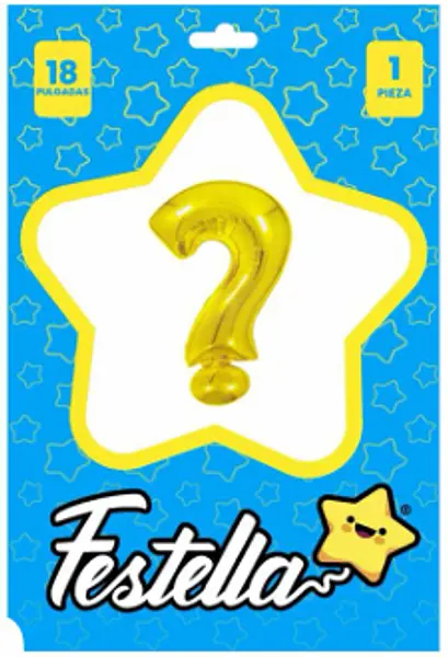 Globo Signo Pregunta Dorado 18''