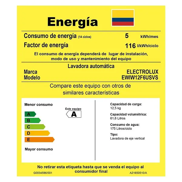 Lavadora Electrolux 12kg Gris Imperial