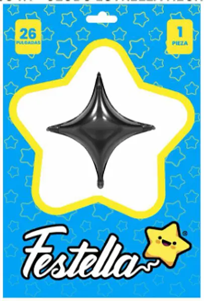Globo Estrella Negro 26''