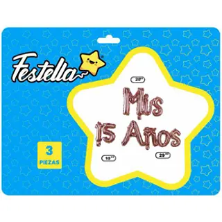 Globo Mis 15 Años Palo De Rosa X3