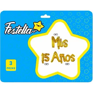 Globo Mis 15 Años Dorado X3
