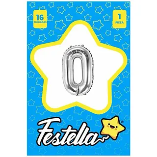 Globo Letra O Plateada 16''