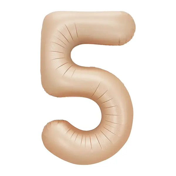 Globo Metalizado Numero 5 Latte