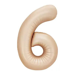 Globo Metalizado Numero 6 Latte