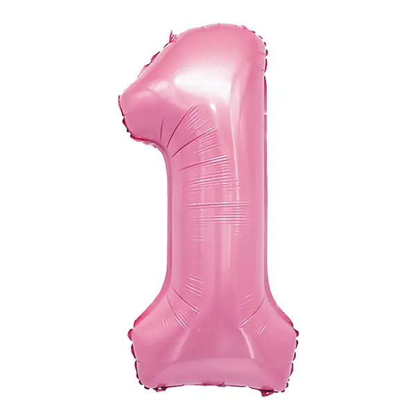 Globo Metalizado Numero 1 Rosado