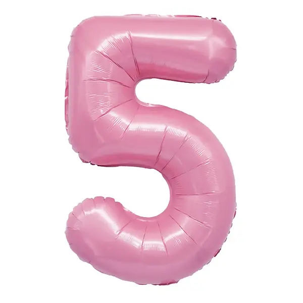 Globo Metalizado Numero 5 Rosado