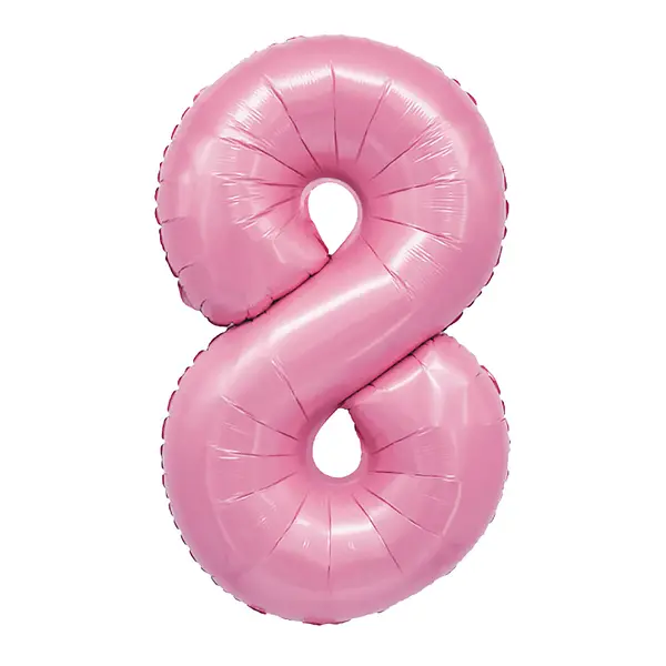 Globo Metalizado Numero 8 Rosado