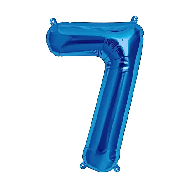 Globo Metalizado Numero 7 Azul