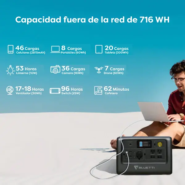 Estación De Energía Portátil Bluetti Eb70